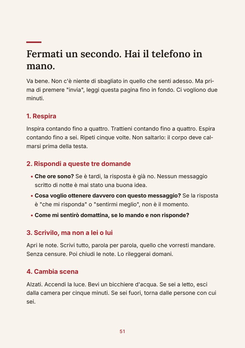 Pagina SOS ricaduta